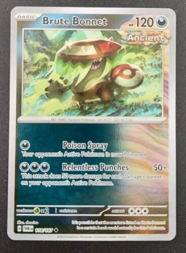 Pokemon - Brute Bonnet 118/167 - Mascarade Crépuscule - Carte Inversée