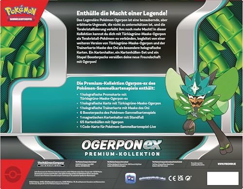 Pokémon JCC de Cartes à Collectionner : Collection Premium Ogerpon-ex (3 Cartes holographiques & 6 boosters)
