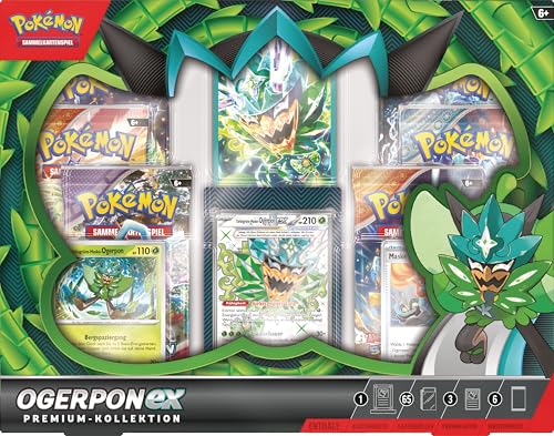 Pokémon JCC de Cartes à Collectionner : Collection Premium Ogerpon-ex (3 Cartes holographiques & 6 boosters)
