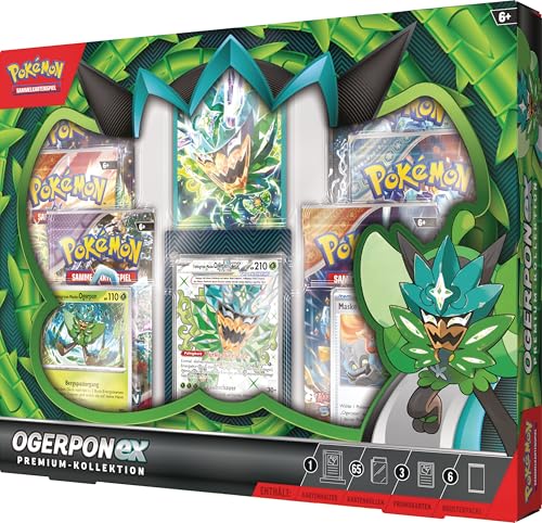 Pokémon JCC de Cartes à Collectionner : Collection Premium Ogerpon-ex (3 Cartes holographiques & 6 boosters)