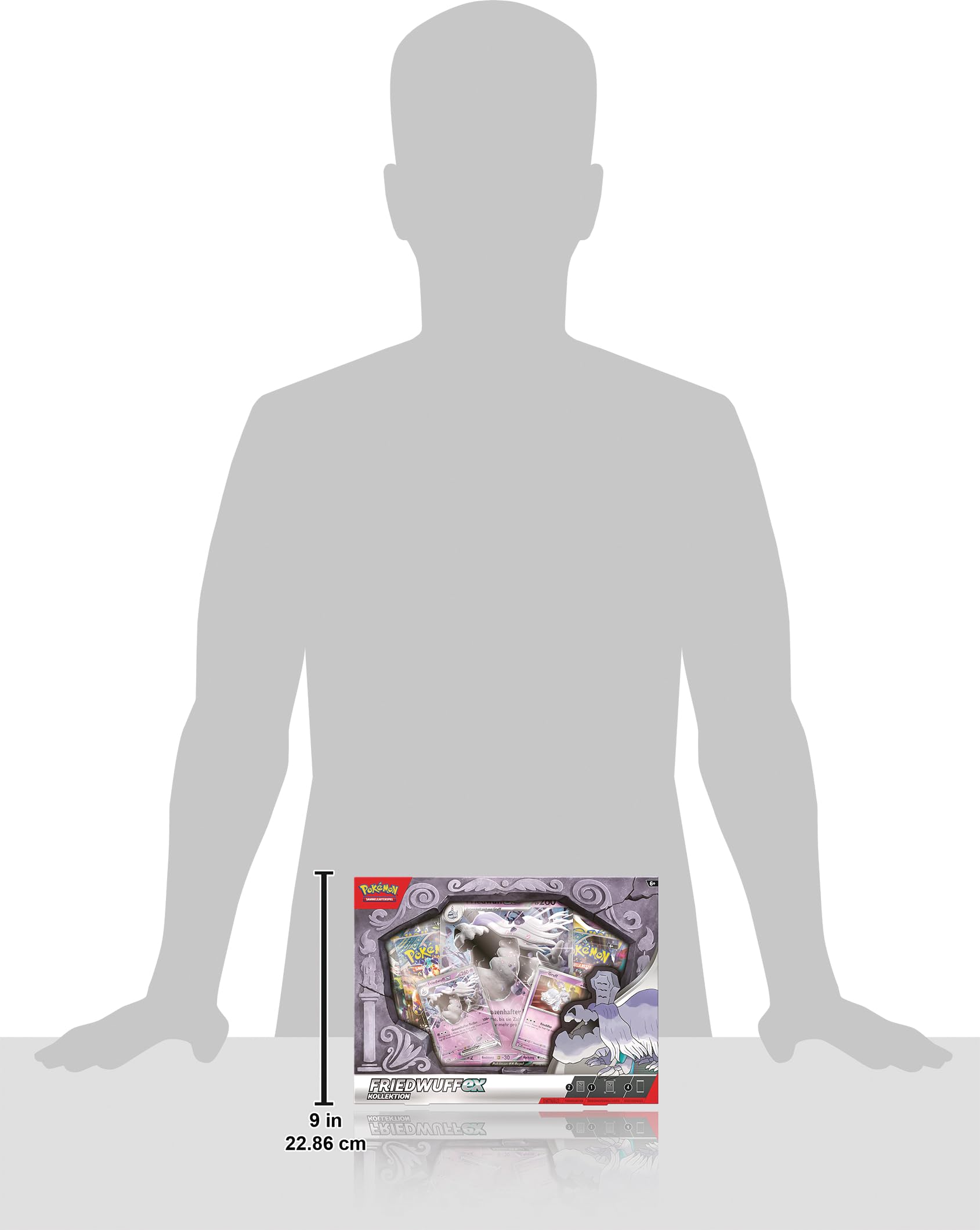 Pokémon JCC à Collectionner : Collection Friedwuff-ex (4 boosters, 2 Cartes holographiques & 1 Carte surdimensionnée)