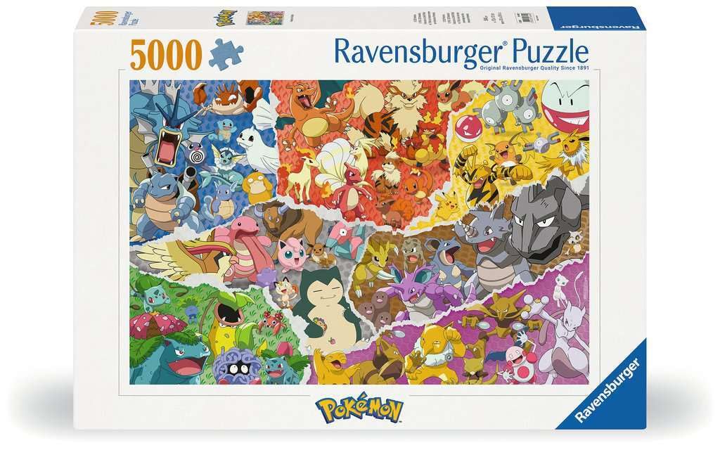 Ravensburger - Puzzle Adulte - Puzzle 5000 pièces - Pokémon Allstars - 16845 - Adultes et Enfants à partir de 14 Ans - Premium Puzzle de qualité supérieure - 16845