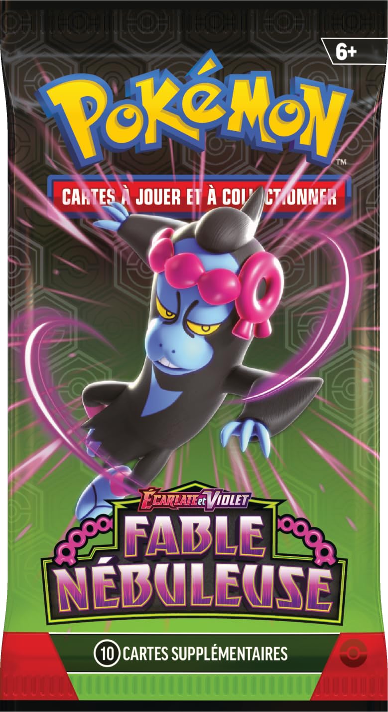 Pokémon: Lot de boosters Écarlate et Violet – Fable Nébuleuse du JCC Pokémon (6 boosters)