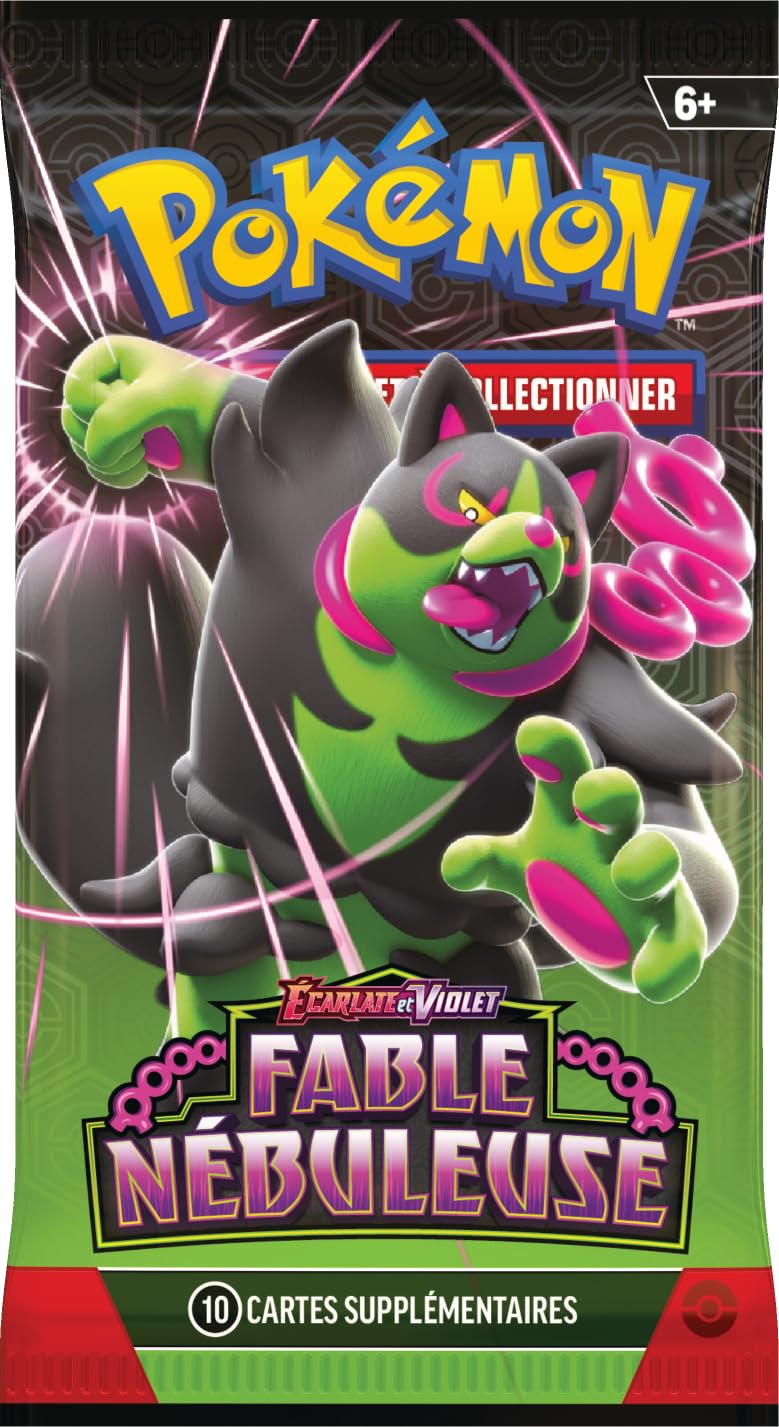 Pokémon: Lot de boosters Écarlate et Violet – Fable Nébuleuse du JCC Pokémon (6 boosters)