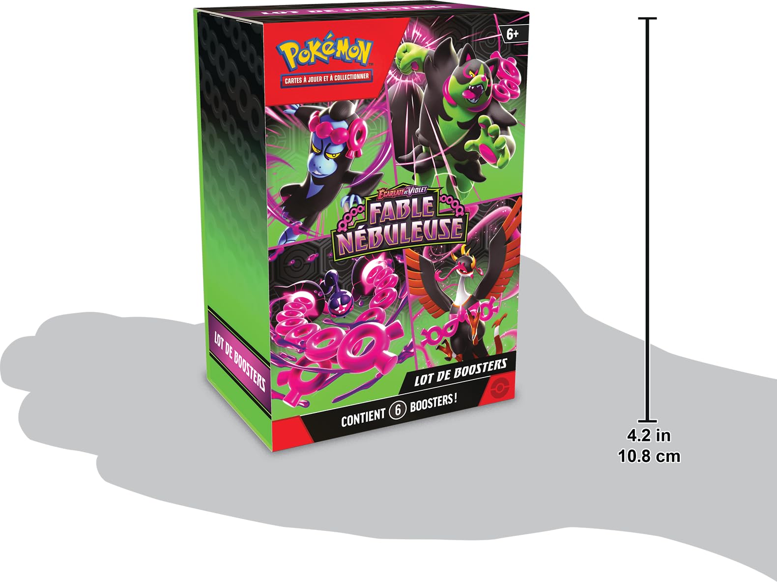 Pokémon: Lot de boosters Écarlate et Violet – Fable Nébuleuse du JCC Pokémon (6 boosters)