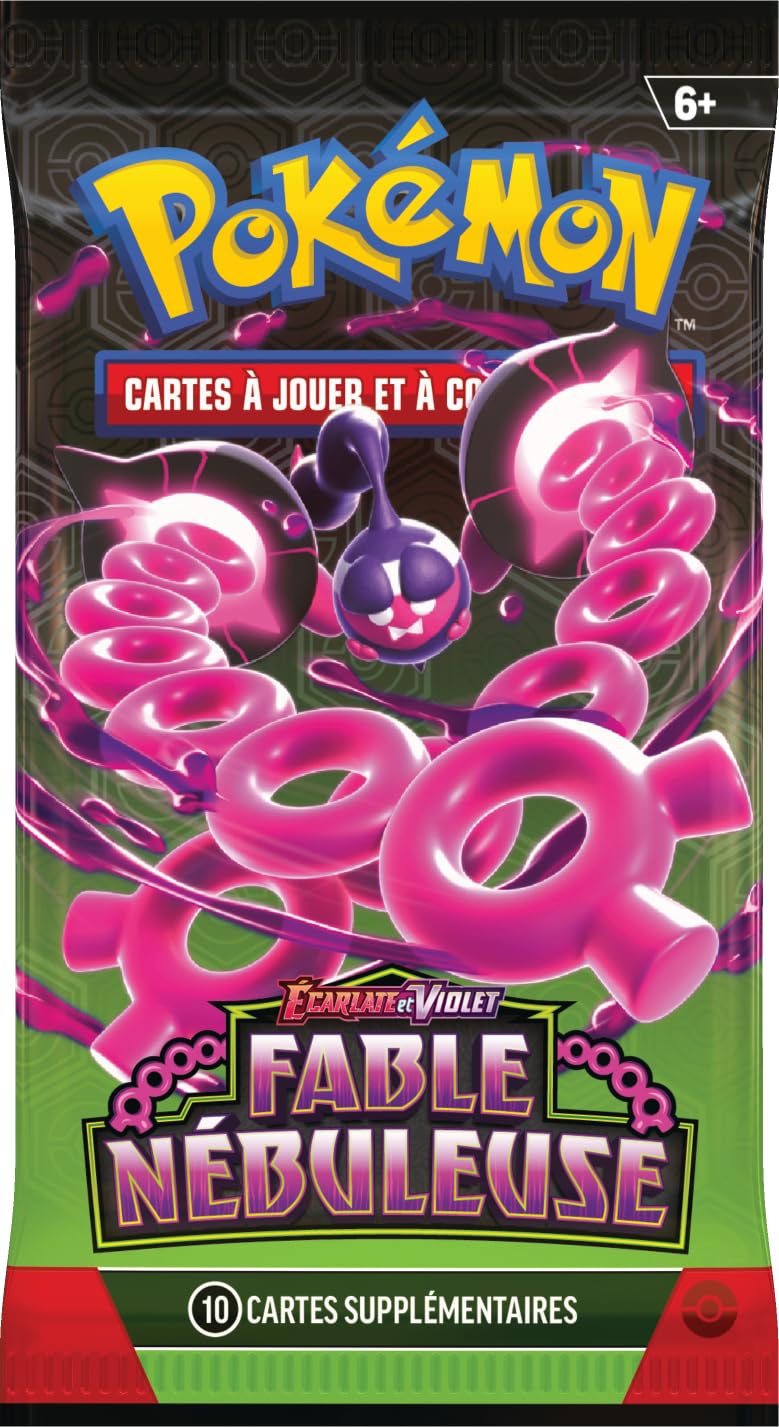 Pokémon: Lot de boosters Écarlate et Violet – Fable Nébuleuse du JCC Pokémon (6 boosters)