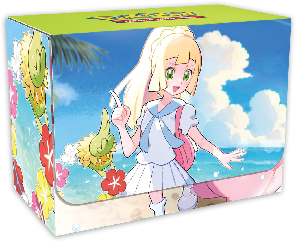 Pokémon : Collection Tournoi Premium – Lilie du JCC Pokémon (1 Carte Promo Brillante entièrement illustrée de Mélofée-ex de Lilie, 6 boosters et des Accessoires)