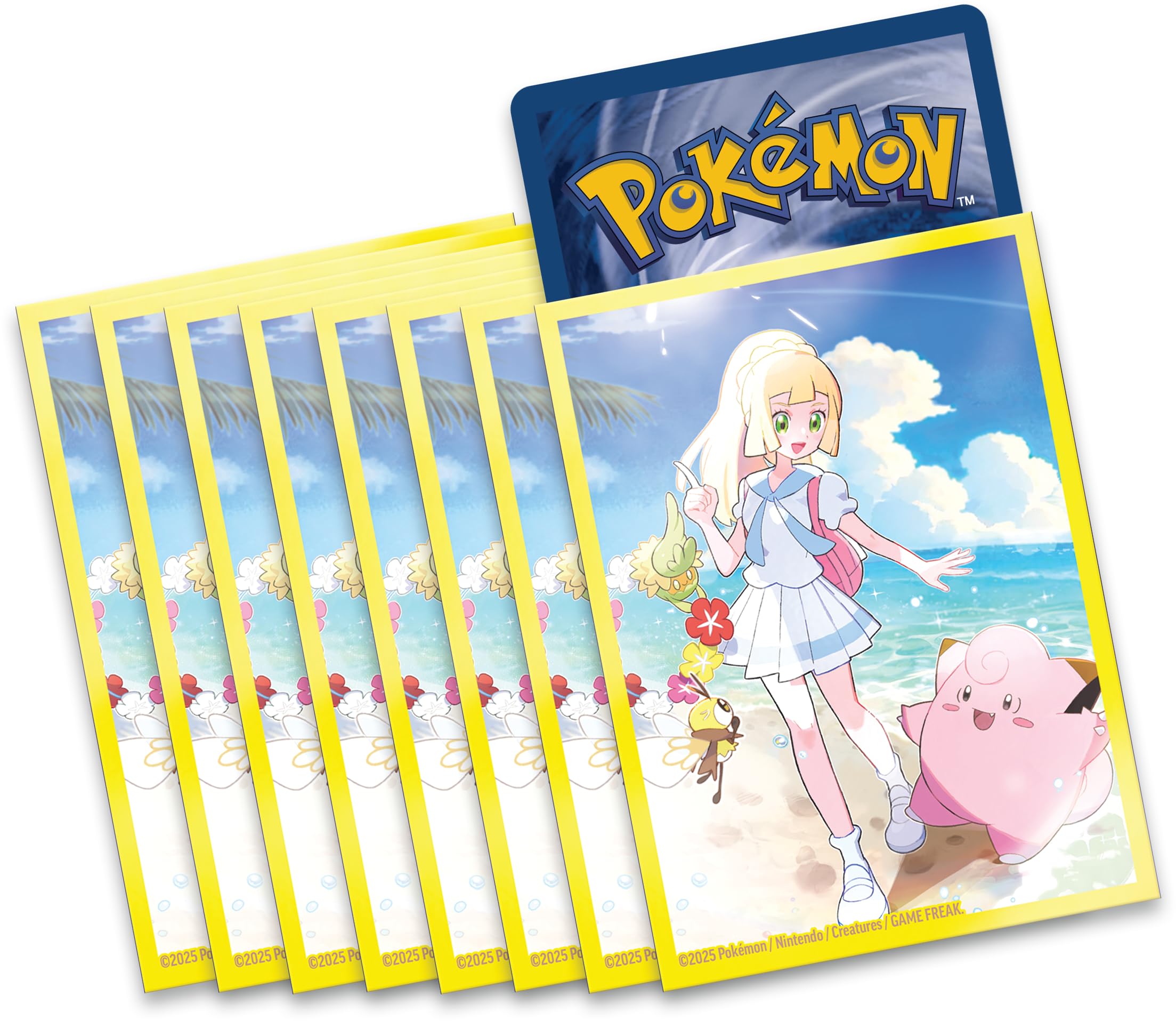 Pokémon : Collection Tournoi Premium – Lilie du JCC Pokémon (1 Carte Promo Brillante entièrement illustrée de Mélofée-ex de Lilie, 6 boosters et des Accessoires)