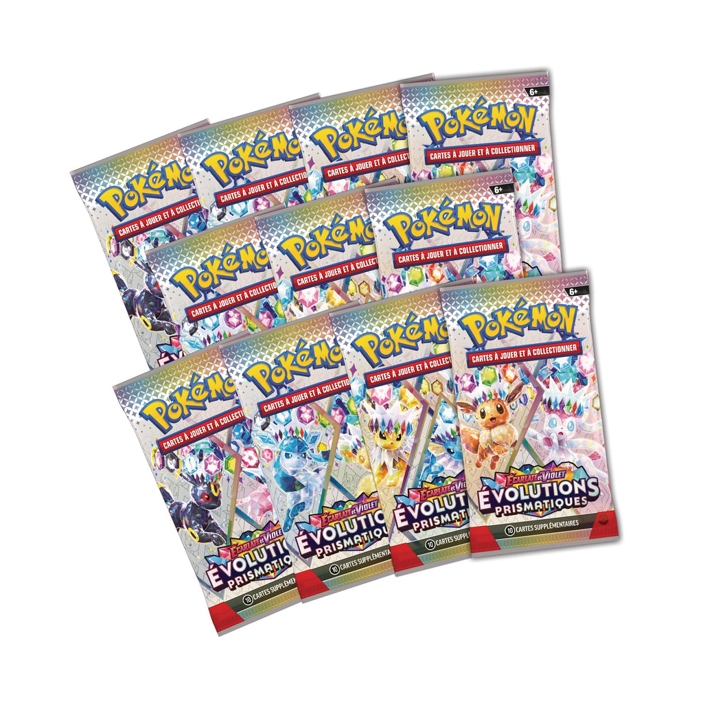 Pokémon : Collection Premium avec Figurine Écarlate et Violet – Évolutions Prismatiques du JCC Pokémon (2 Cartes Promo Brillantes texturées, 11 boosters)