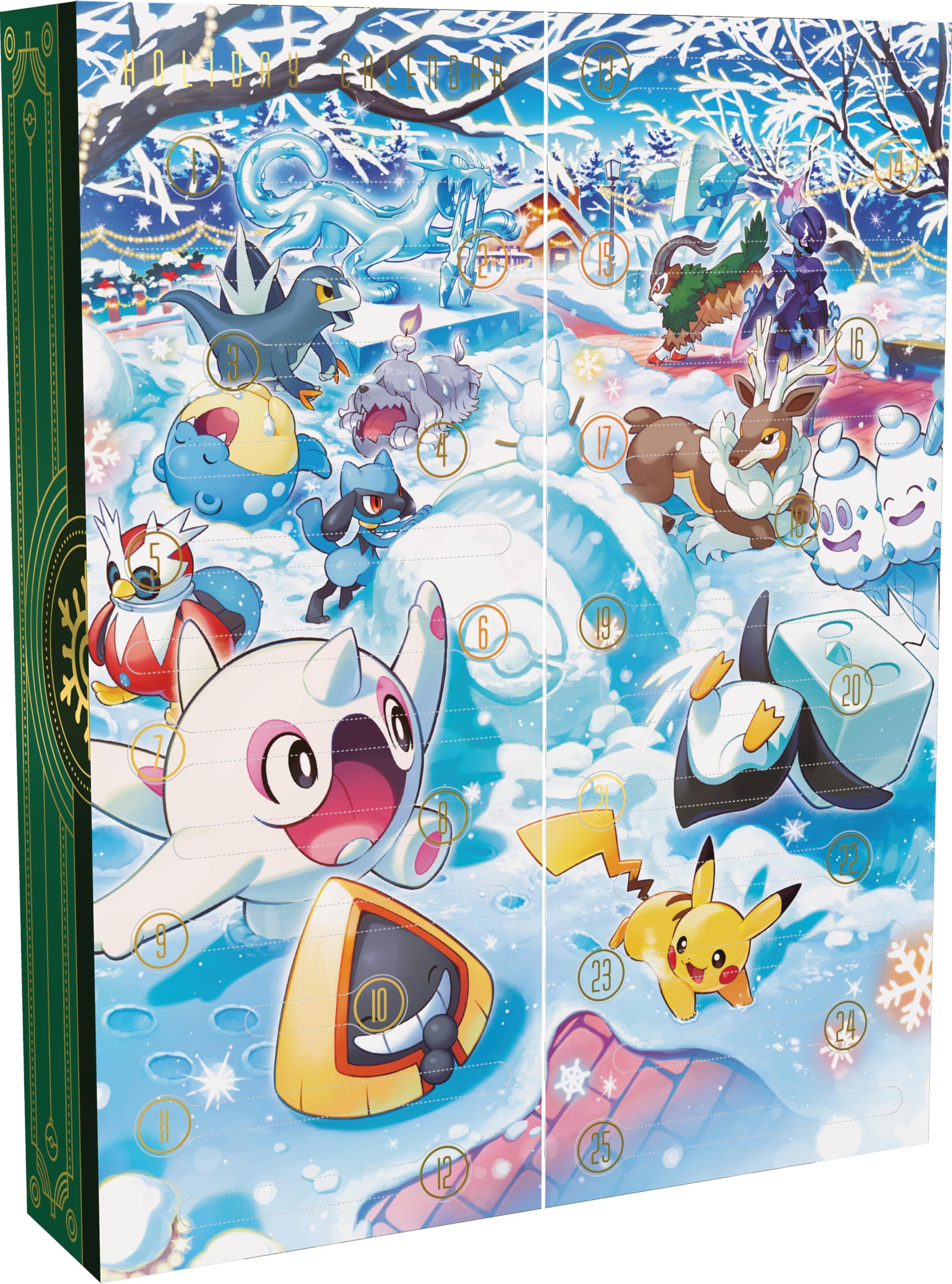 Pokémon TCG : Calendrier des fêtes (8 Cartes en Aluminium, 5 boosters et Plus)